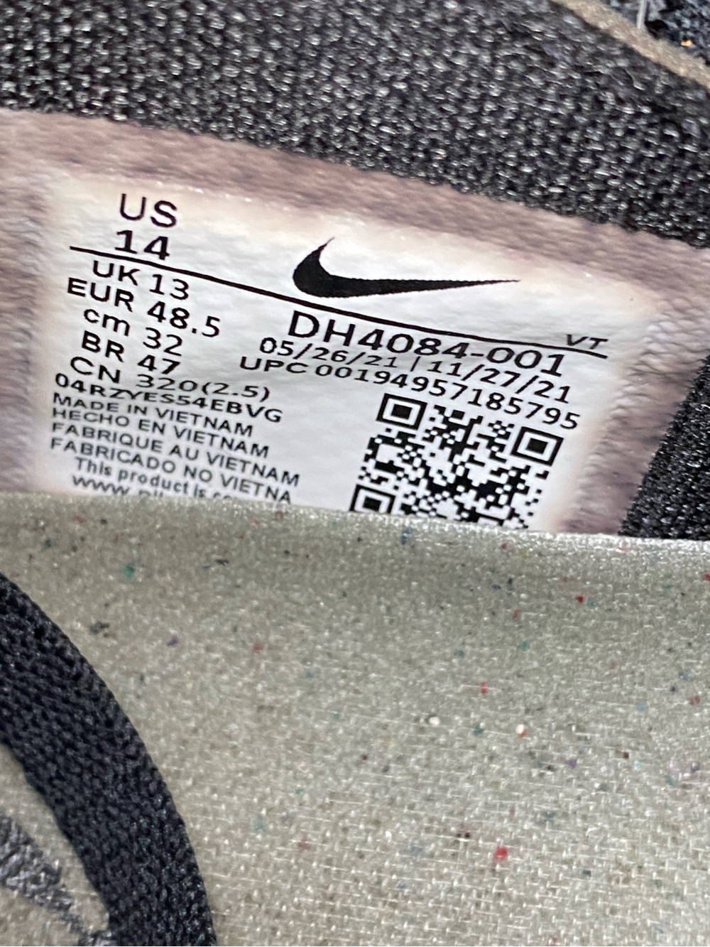 Nike Air VaporMax 2021 FK Black Anthracite Men’s Shoe DH4084-001 Sneaker Size 14 - Picture 12 of 12